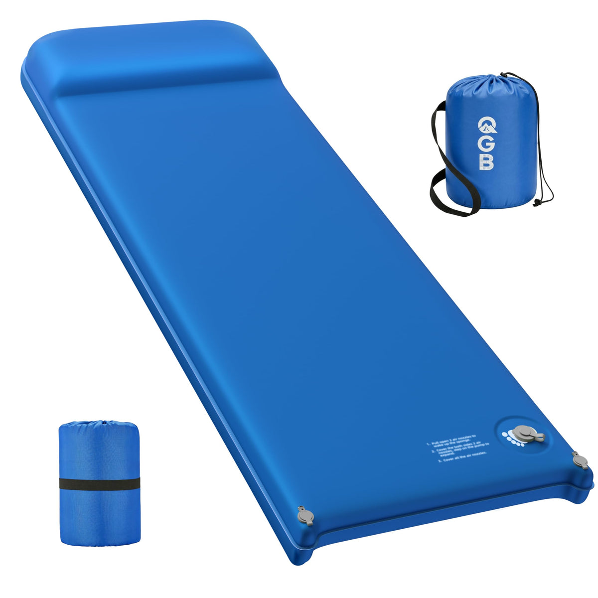Self-Inflating Memory Foam Sleeping Pad with Pillow