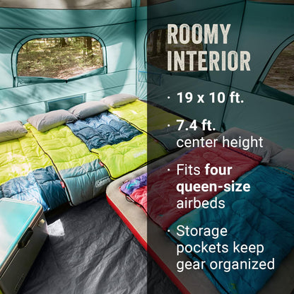 Family Camping Tent with Rainfly & Screened Porch