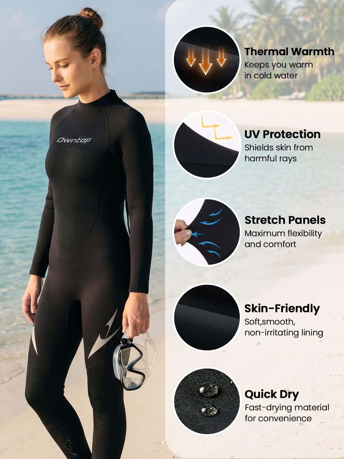 Women’s 4mm Neoprene Wetsuit with GBS Seams