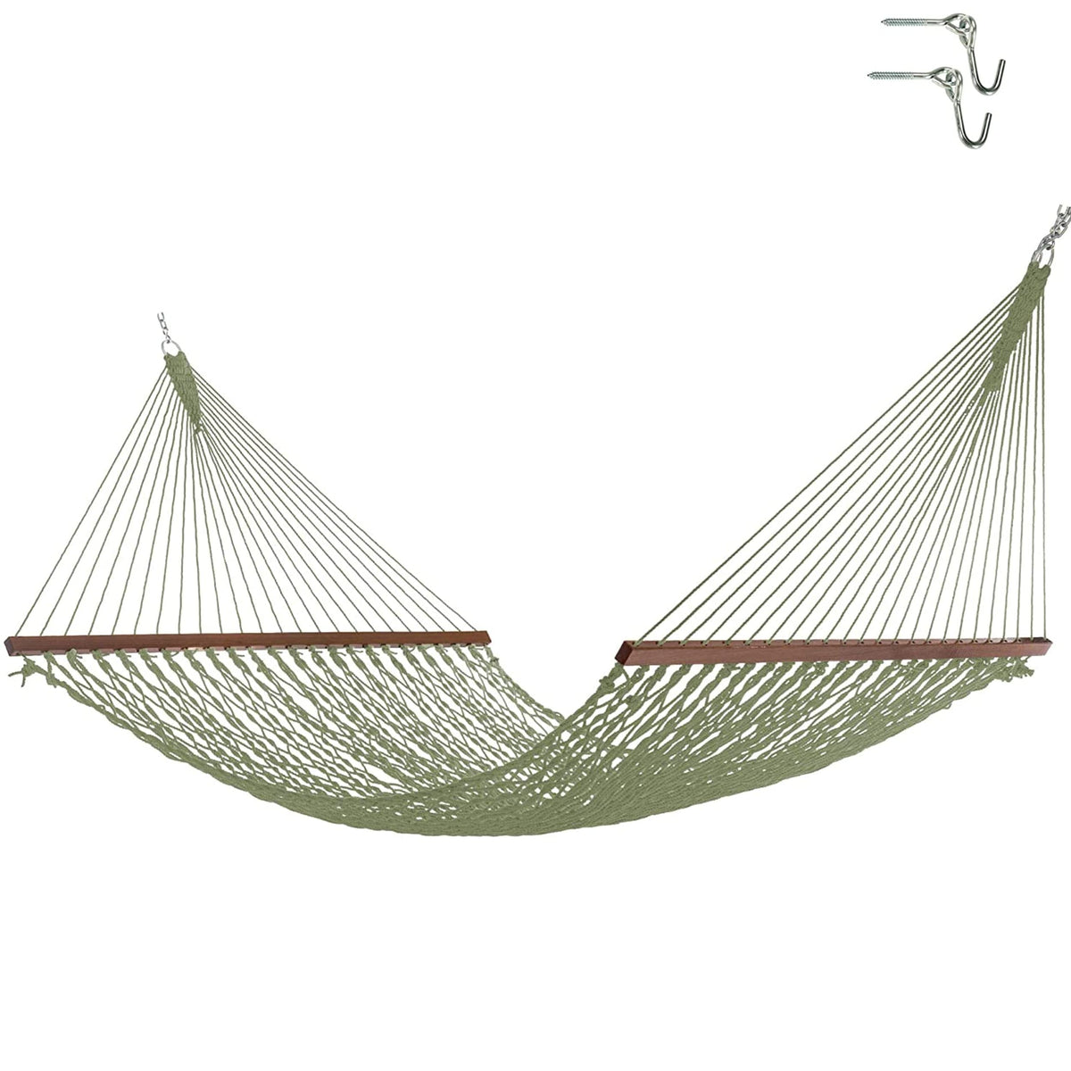 DuraCord Rope Hammock with Tree Hooks & Chains