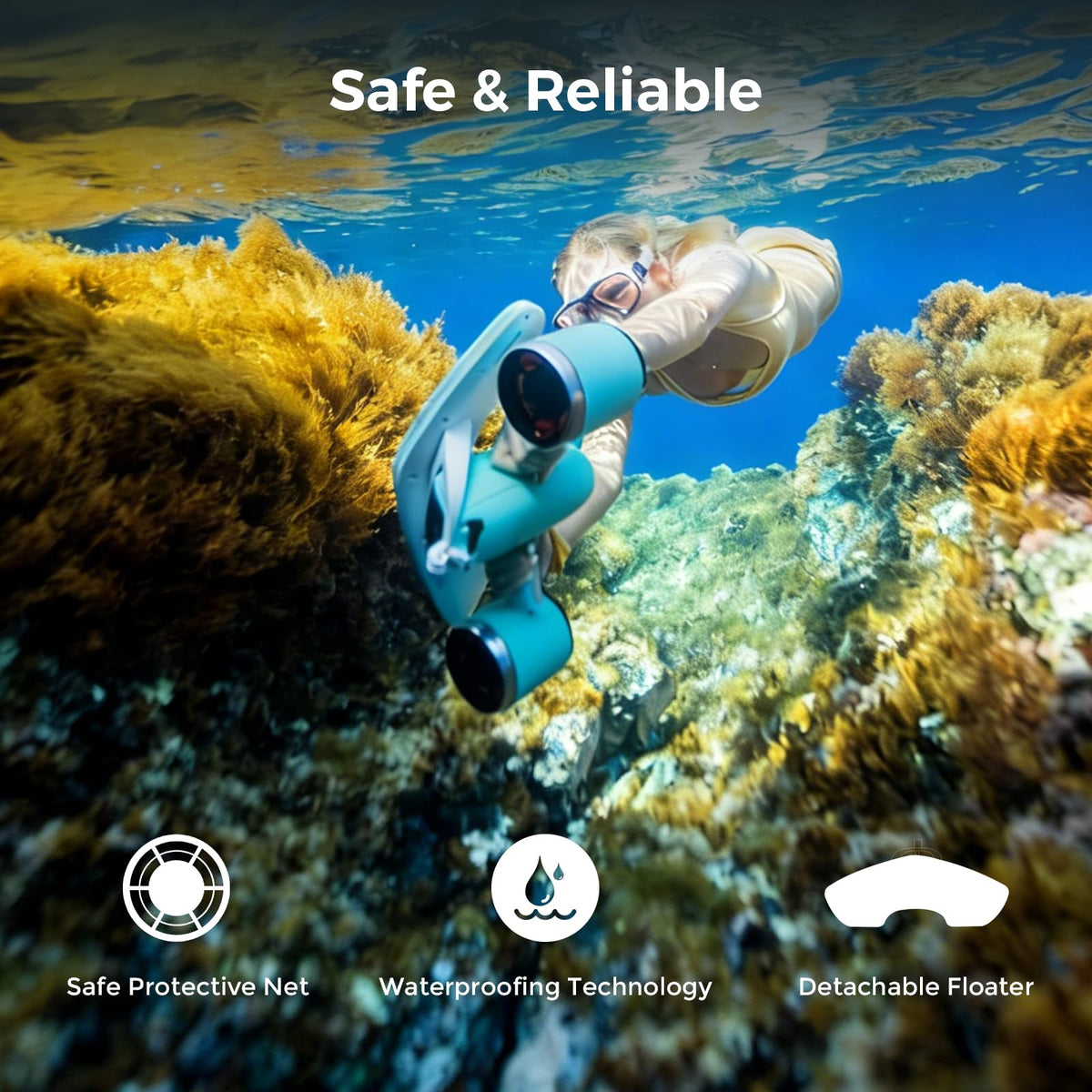 Underwater Scooter with Dual Motors & Camera Mount