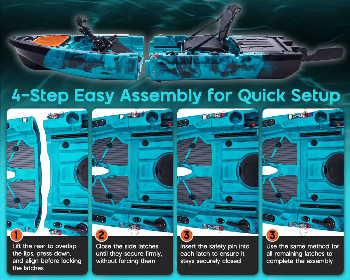 Modular Fishing Kayak with Pedal Drive System
