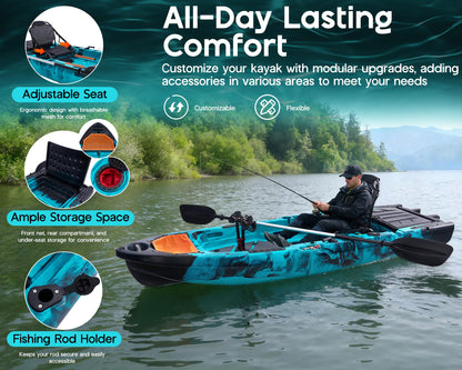 Modular Fishing Kayak with Pedal Drive System