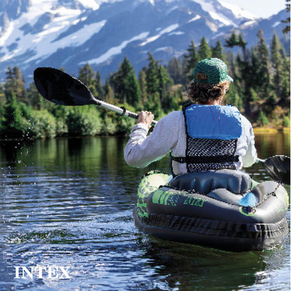 Inflatable Kayak Set with Paddle, Pump & Storage Net