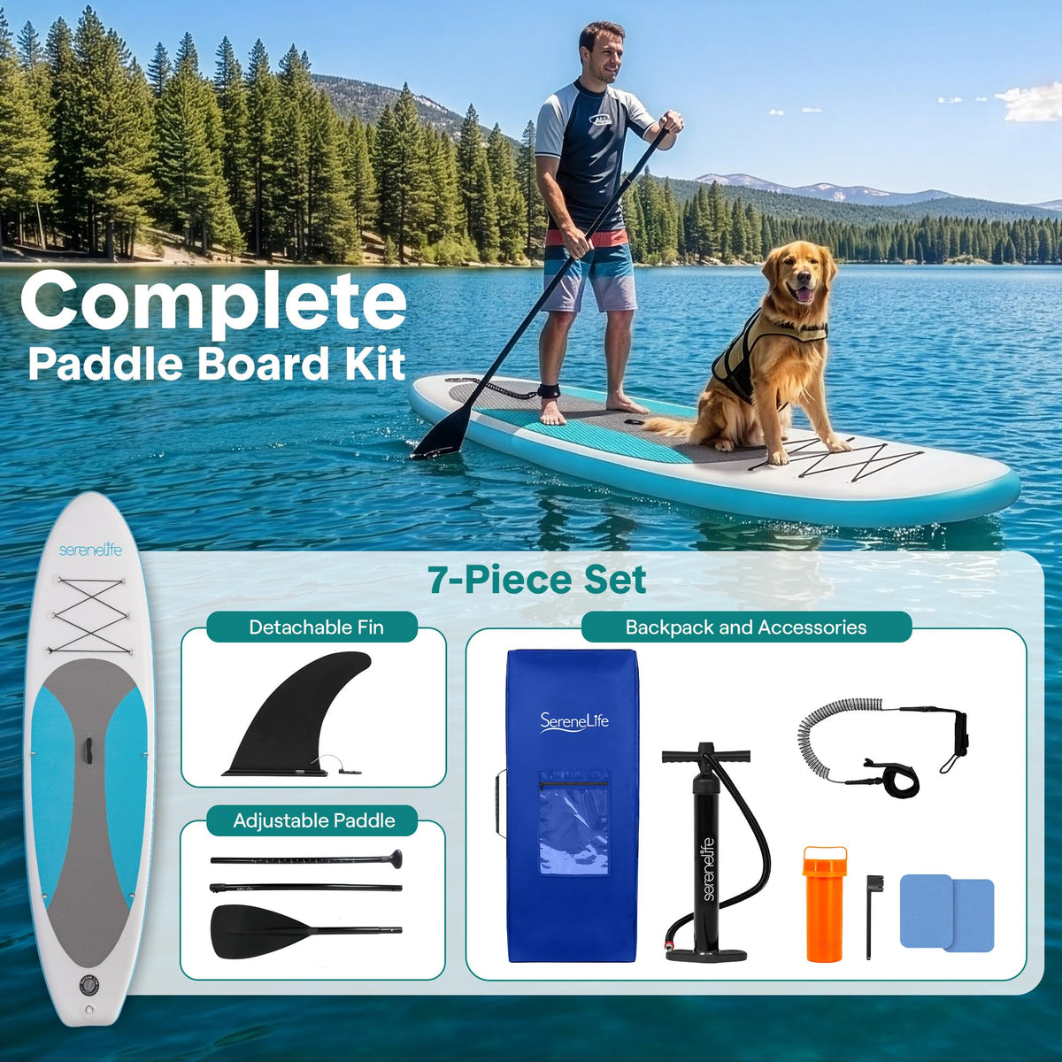 Inflatable Stand Up Paddle Board With Stable Deck