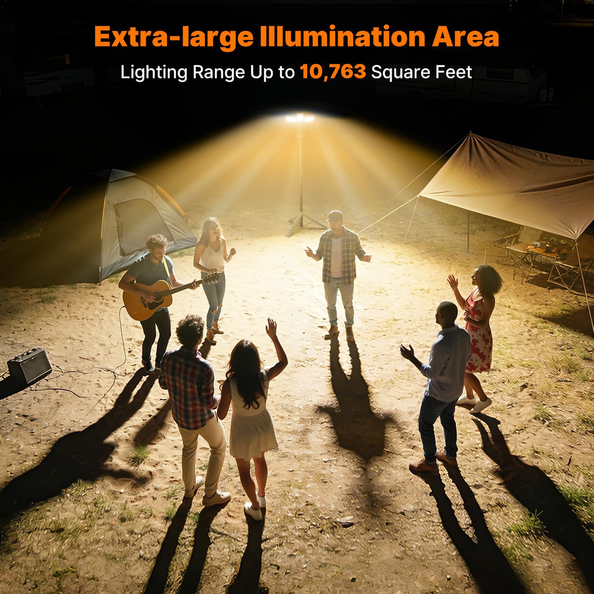 Rechargeable Camping Light With Stand & Remote