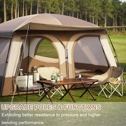 3–4 Person Camping Tent with Extended Vestibule