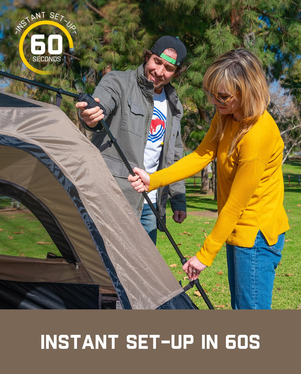 Instant Camping Tent with 60-Second Setup