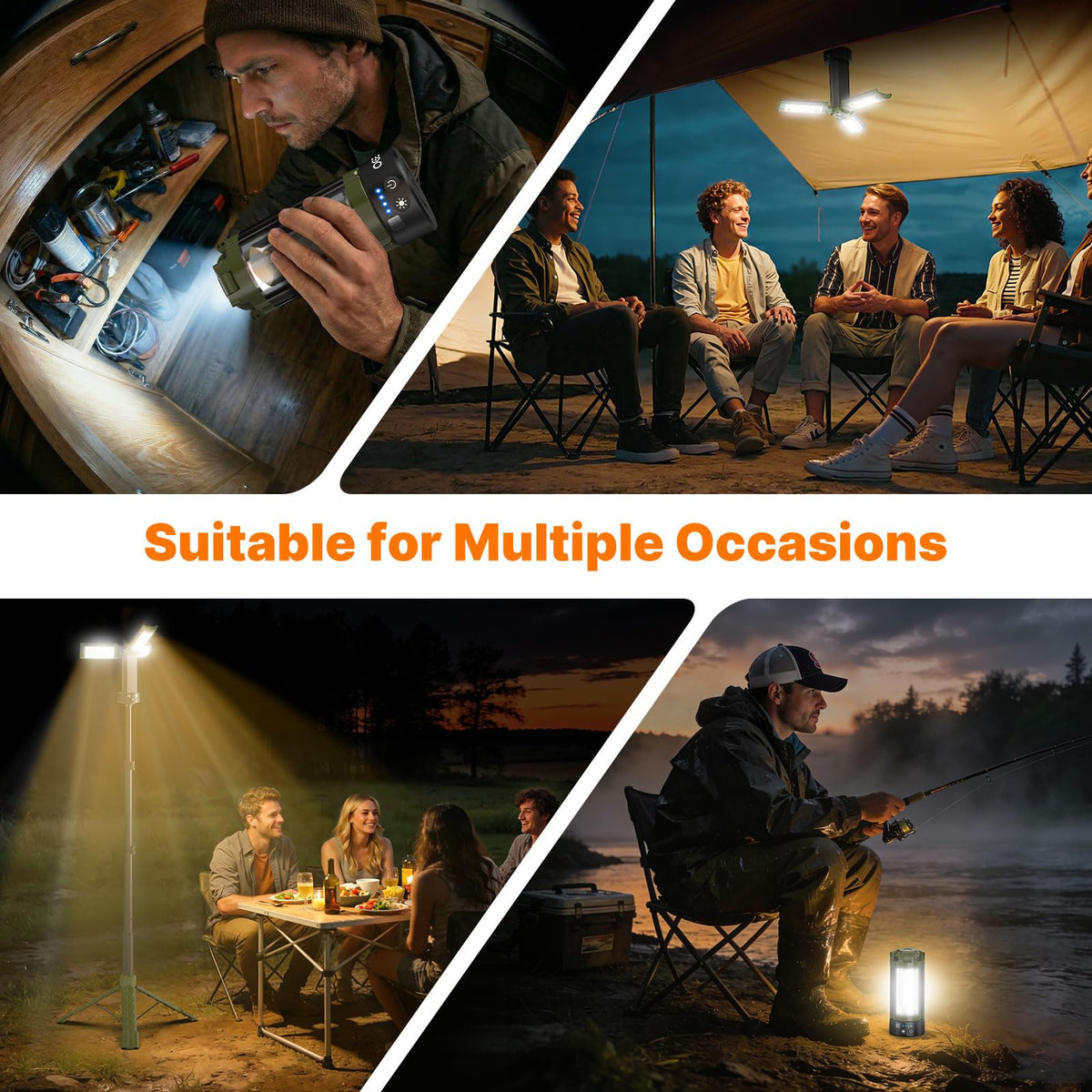 Rechargeable Camping Light With Stand & Remote