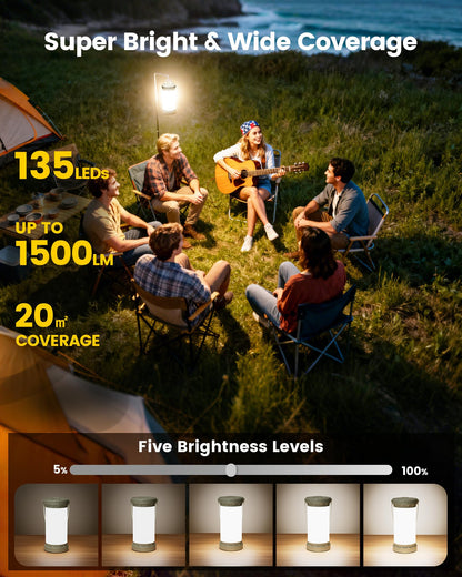 Rechargeable LED Camping Lantern With 5000mAh Battery