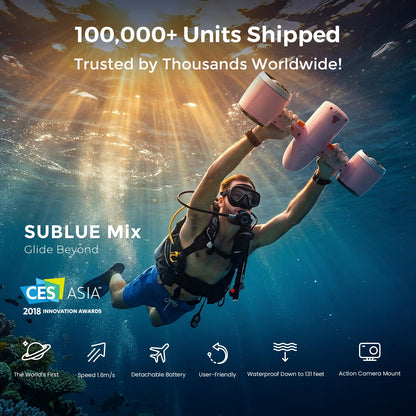 Underwater Scooter with Dual Motors & Camera Mount