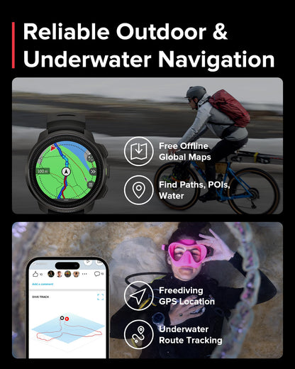 GPS Dive Computer Watch with AMOLED Display & Maps