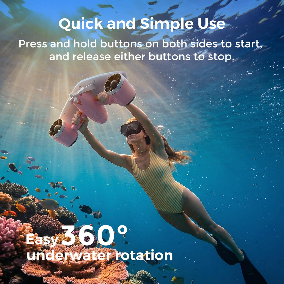 Underwater Scooter with Dual Motors & Camera Mount