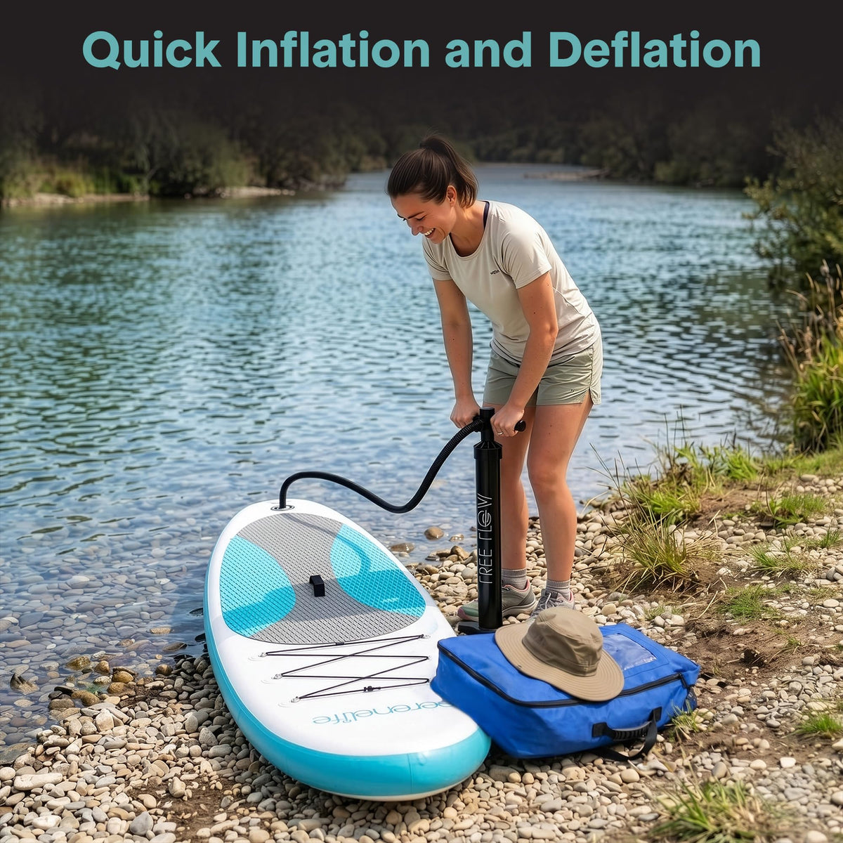 Inflatable Stand Up Paddle Board With Stable Deck