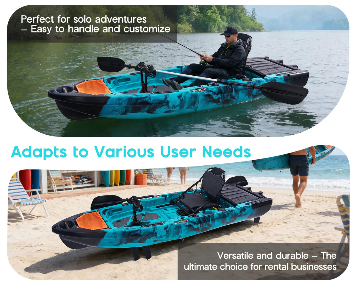 Modular Fishing Kayak with Pedal Drive System