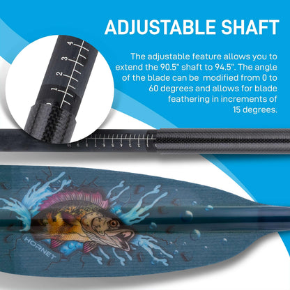 Adjustable Carbon Fiber Kayak Paddle
