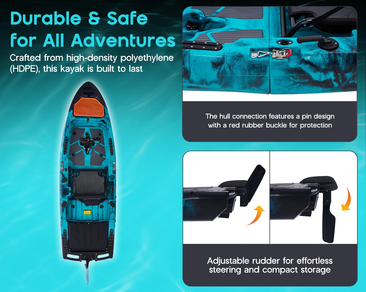 Modular Fishing Kayak with Pedal Drive System