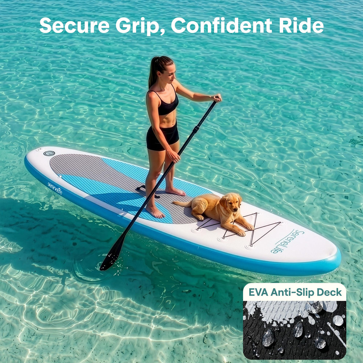 Inflatable Stand Up Paddle Board With Stable Deck