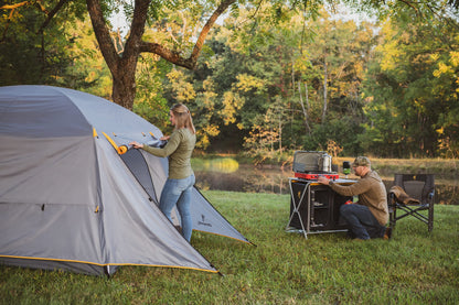 4-Person Cabin Camping Tent with Full-Coverage Fly