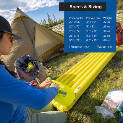 Air Chamber Sleeping Pad for Camping & Backpacking