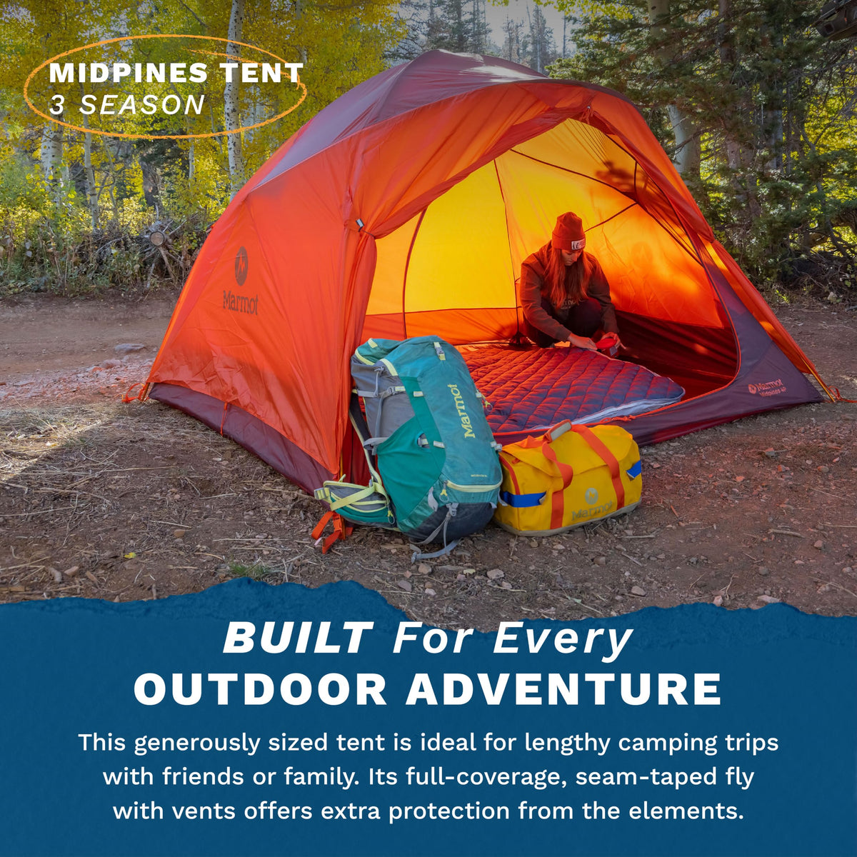 4–6 Person Camping Tent with Protective Footprint