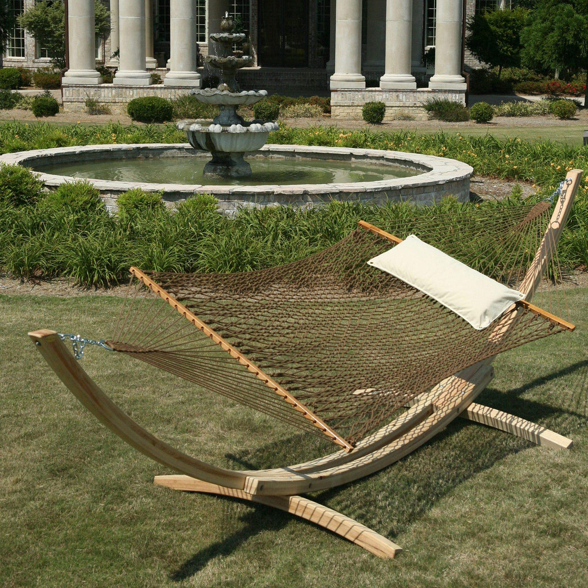 DuraCord Rope Hammock with Tree Hooks & Chains