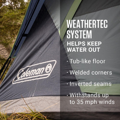 Dark Room Camping Tent with Rainfly & Quick Setup